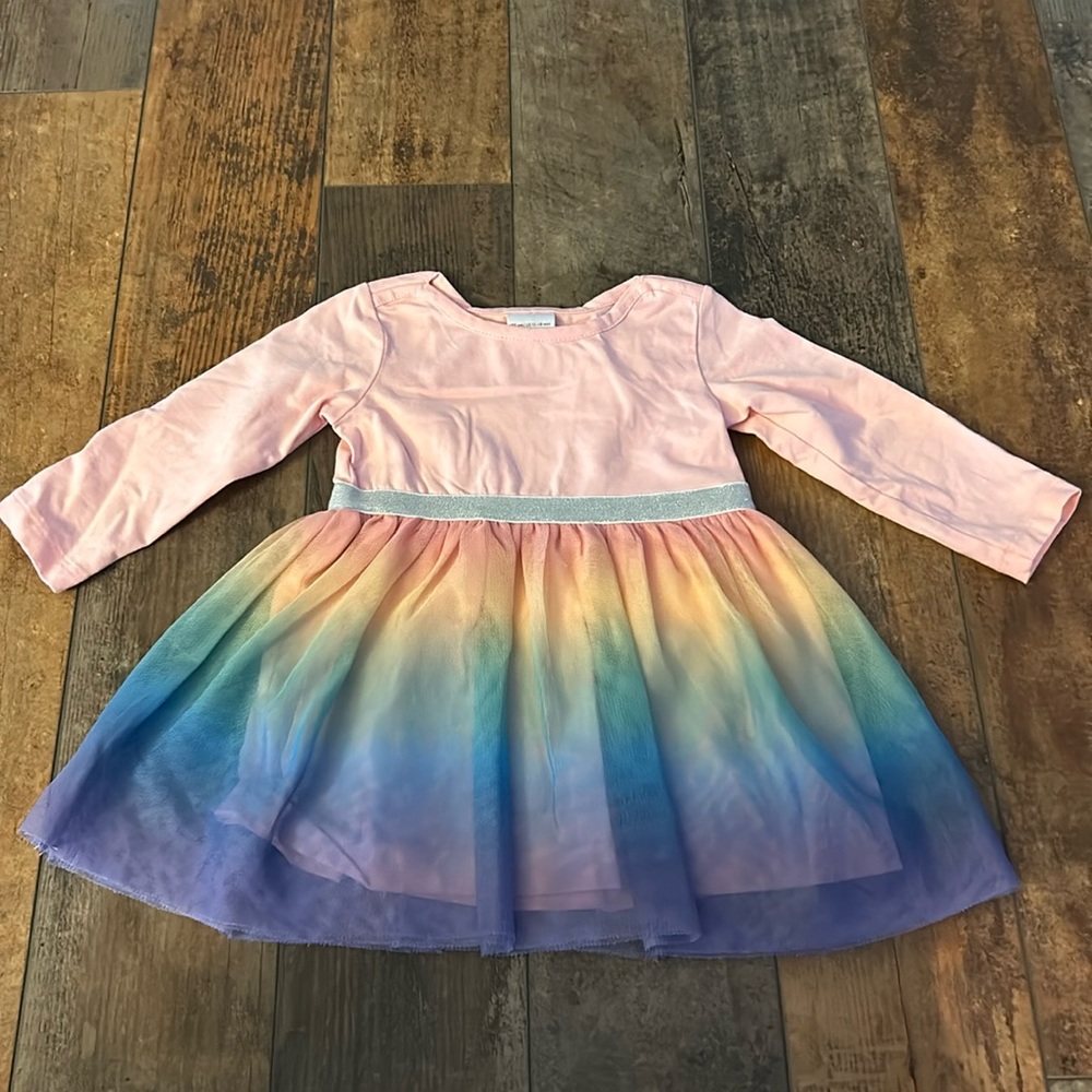 Hanna Andersson Pink Rainbow Ombre Tulle Dress